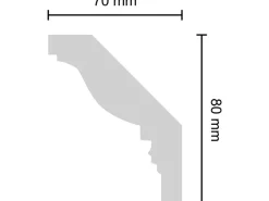 Zierprofil Giselle Weiß 7 cm x 200 cm