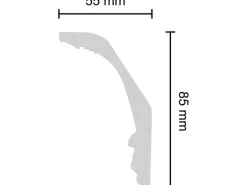 Zierprofil Giuseppina Weiß 5,5 cm x 200 cm